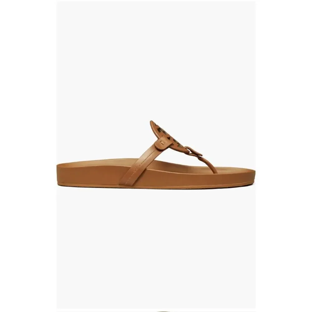 Women'e Tory Burch Miller Cloud Thong Sandal Size 10.5 in Miele Brown Size 10.5
